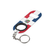 Porte-clé Décapsuleur Drapeau dominicain (angle arrière)