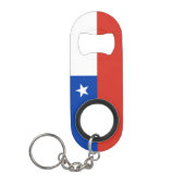 Porte-clé Décapsuleur Drapeau du Chili (Devant)