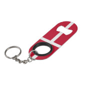 Porte-clé Décapsuleur Drapeau du Danemark (Devant Angle)