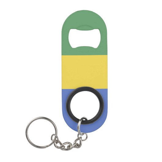 Porte-clé Décapsuleur Drapeau du Gabon (Devant)