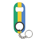 Porte-clé Décapsuleur Drapeau du Gabon (Dos)