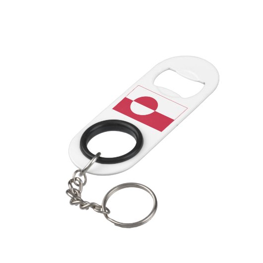 Porte-clé Décapsuleur Drapeau du Groenland (angle arrière)