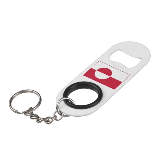 Porte-clé Décapsuleur Drapeau du Groenland (Devant Angle)