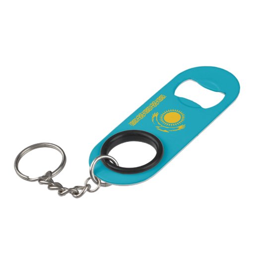 Porte-clé Décapsuleur Drapeau du Kazakhstan (Devant Angle)