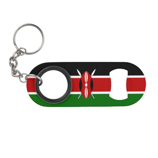 Porte-clé Décapsuleur Drapeau du Kenya (Devant (Horizontal))