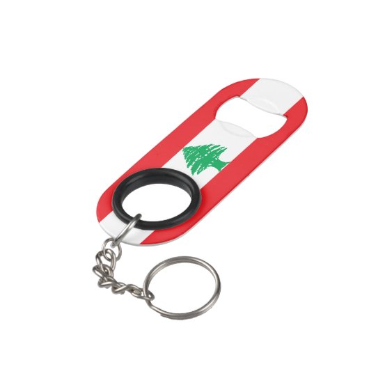 Porte-clé Décapsuleur Drapeau du Liban (angle arrière)