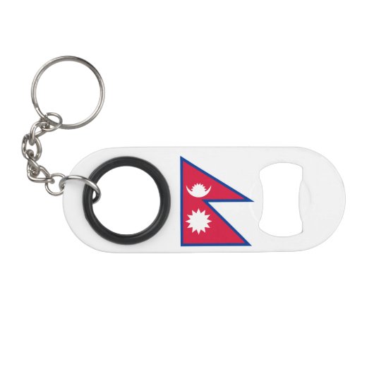 Porte-clé Décapsuleur Drapeau du Népal (Devant (Horizontal))