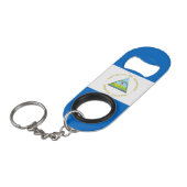 Porte-clé Décapsuleur Drapeau du Nicaragua (Devant Angle)