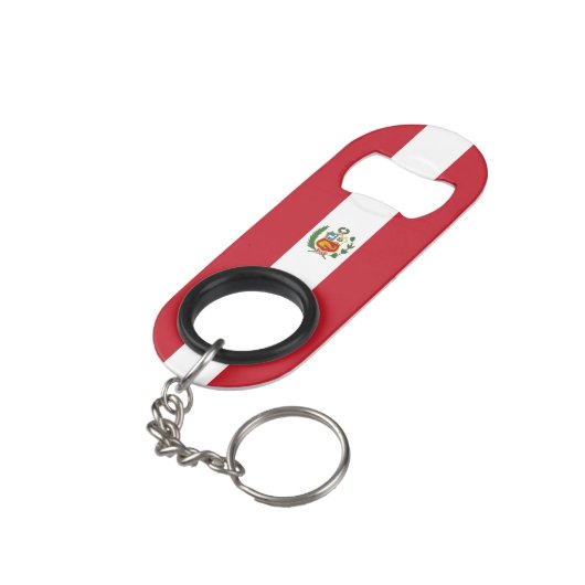 Porte-clé Décapsuleur Drapeau du Pérou (angle arrière)