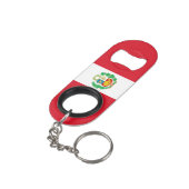 Porte-clé Décapsuleur Drapeau du Pérou (angle arrière)