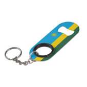 Porte-clé Décapsuleur Drapeau du Rwanda (Devant Angle)