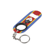 Porte-clé Décapsuleur drapeau du Swaziland (angle arrière)