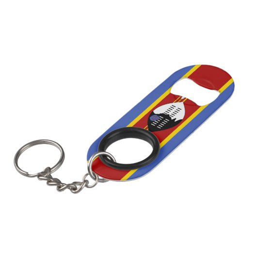 Porte-clé Décapsuleur drapeau du Swaziland (Devant Angle)