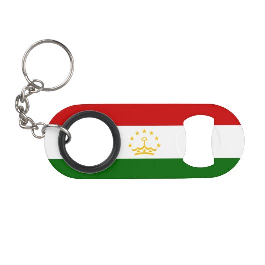 Porte-clé Décapsuleur Drapeau du Tadjikistan (Devant (Horizontal))