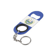 Porte-clé Décapsuleur Drapeau El Salvador (angle arrière)
