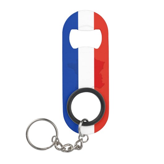 Porte-clé Décapsuleur drapeau français (Devant)