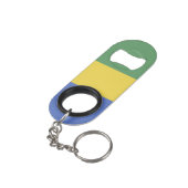 Porte-clé Décapsuleur Drapeau Gabon (angle arrière)