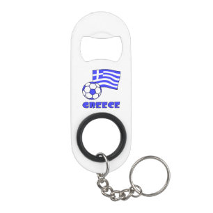 Porte-clé Décapsuleur Drapeau grec Balle de football et Grèce