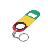 Porte-clé Décapsuleur Drapeau Guinée (angle arrière)