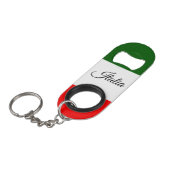 Porte-clé Décapsuleur Drapeau italien (Devant Angle)