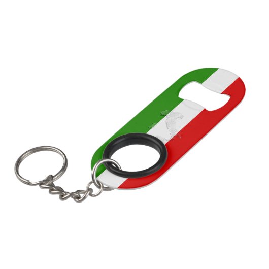 Porte-clé Décapsuleur Drapeau italien (Devant Angle)