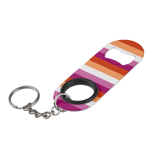 Porte-clé Décapsuleur Drapeau lesbien (Devant Angle)