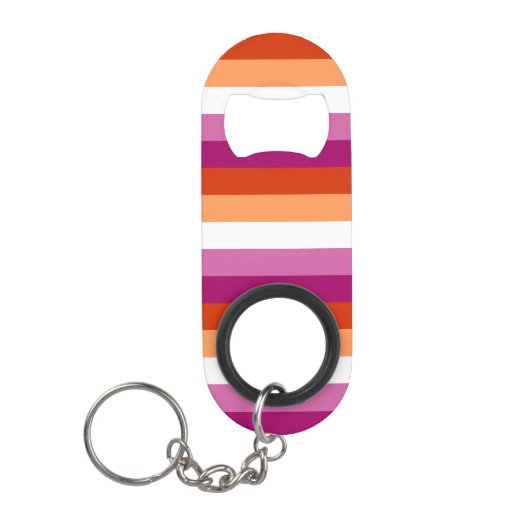Porte-clé Décapsuleur Drapeau Lesbienne (Devant)