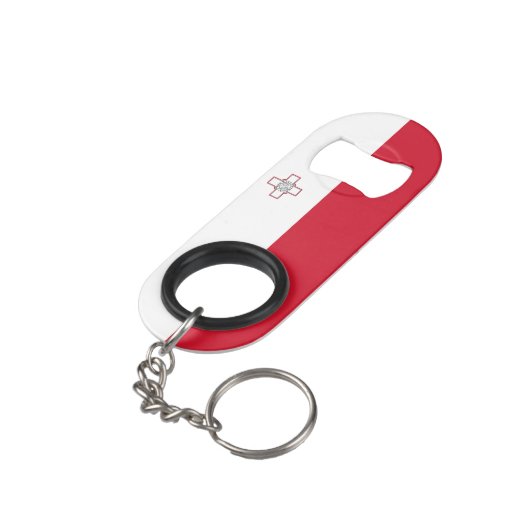 Porte-clé Décapsuleur Drapeau Malte (angle arrière)