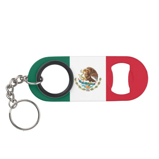 Porte-clé Décapsuleur Drapeau Mexicain (Dos Horizontal)