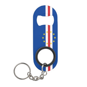 Porte-clé Décapsuleur Drapeau national du Cap-Vert patriotique