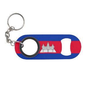 Porte-clé Décapsuleur Drapeau patriotique cambodgien