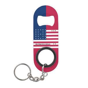 Porte-clé Décapsuleur Drapeau patriotique de l'atoll de Bikini