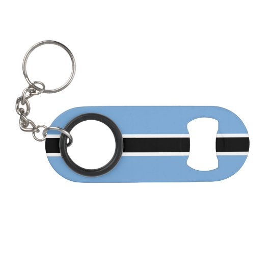Porte-clé Décapsuleur Drapeau patriotique du Botswana (Devant (Horizontal))