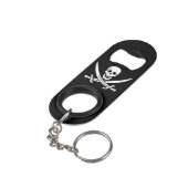 Porte-clé Décapsuleur Drapeau pirate crâne épées croisées (angle arrière)