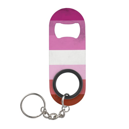 Porte-clé Décapsuleur Drapeau rose lesbien (Devant)