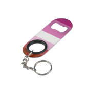 Porte-clé Décapsuleur Drapeau rose lesbien (angle arrière)