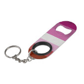 Porte-clé Décapsuleur Drapeau rose lesbien (Devant Angle)
