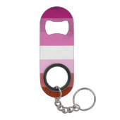 Porte-clé Décapsuleur Drapeau rose lesbien (Dos)