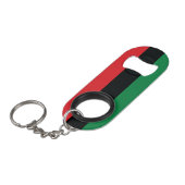 Porte-clé Décapsuleur Drapeau rouge, noir et vert (Devant Angle)