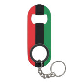 Porte-clé Décapsuleur Drapeau rouge, noir et vert (Dos)