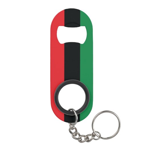 Porte-clé Décapsuleur Drapeau rouge, noir et vert (Dos)