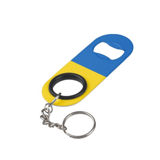 Porte-clé Décapsuleur Drapeau ukrainien (angle arrière)