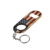 Porte-clé Décapsuleur Drapeau USA / Grunged (angle arrière)