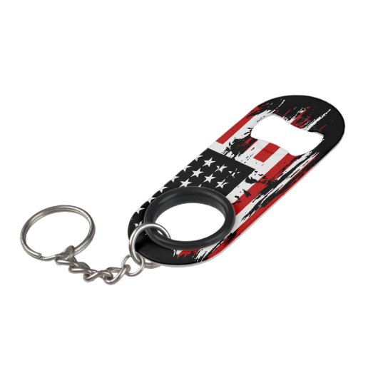 Porte-clé Décapsuleur Drapeau vintage (Devant Angle)