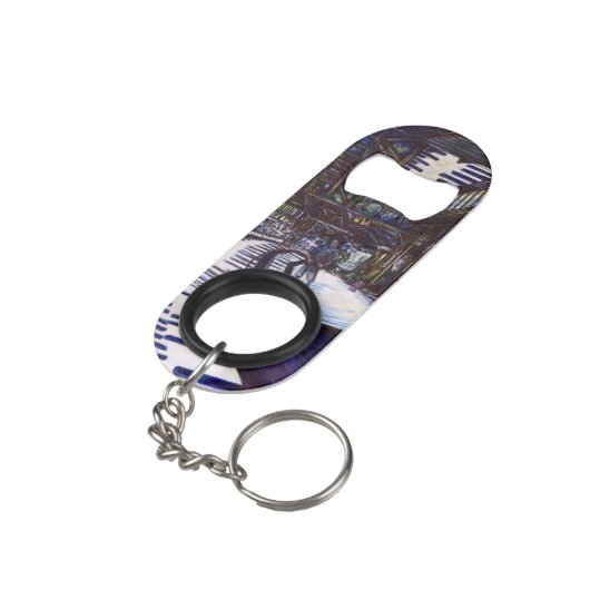 Porte-clé Décapsuleur Dusting the Piano (angle arrière)