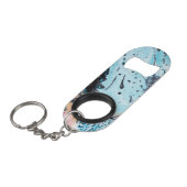 Porte-clé Décapsuleur Éclaboussure de peinture (Devant Angle)