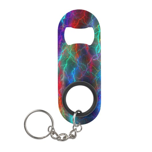 Porte-clé Décapsuleur Éclair arc-en-ciel (Devant)