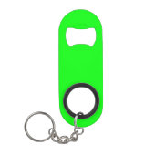 Porte-clé Décapsuleur écran vert néon, cool uni clair (Devant)