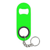 Porte-clé Décapsuleur écran vert néon, cool uni clair (Dos)