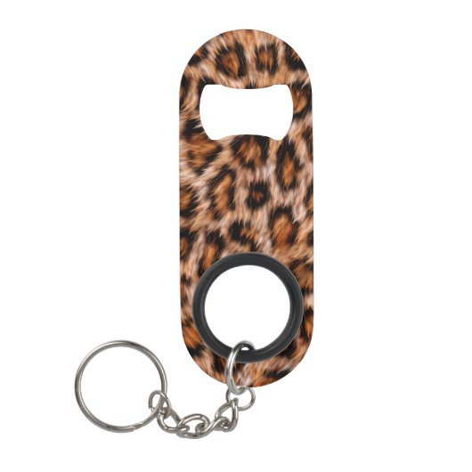 Porte-clé Décapsuleur Empreinte de léopard (Devant)